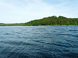 心灵的平静,湖,地平线