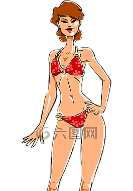 比基尼,女性,女孩
