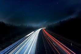 公路,燈,夜
