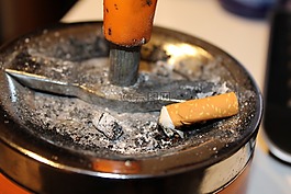 煙灰缸,灰,香煙