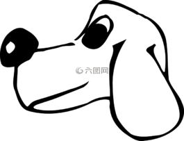 狗,頭,黑