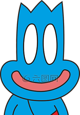 藍魔,卡通,孩子們