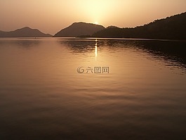 晚上,游艇,海港