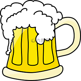 啤酒,杯,全