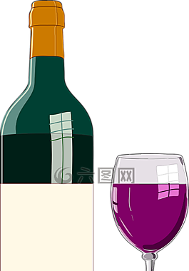 葡萄酒,瓶,玻璃