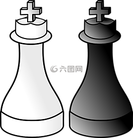 棋,國(guó)王,黑