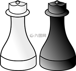 棋,女王,黑