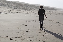 海灘,砂,孤獨(dú)