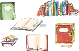書籍,大學,手繪