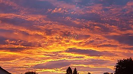 日落,天空,黃昏