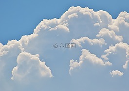 积云,天空,白