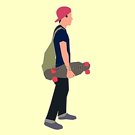 滑冰,滑板,男孩