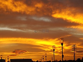 天空,太陽(yáng),日落