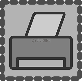 打印,符號,圖標