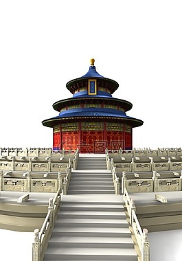 天堂,廟,中國