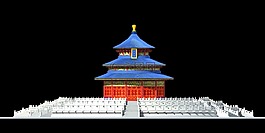 天堂,廟,中國