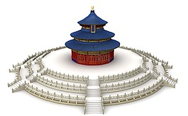 天堂,廟,中國