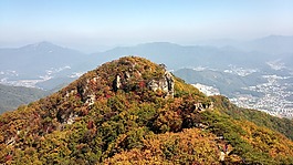 cheonmasan,攀爬,秋季