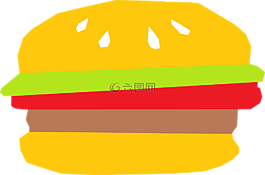 漢堡,卡通,東西