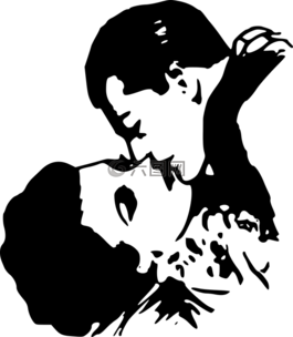 漫画人物,吻,爱