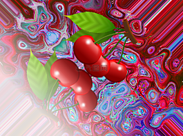 櫻桃,孤立,水果