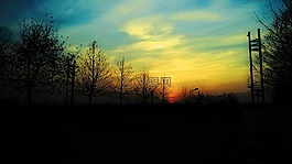 黄昏,夕阳,风景