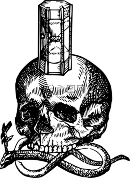 沙漏,中世紀,頭骨