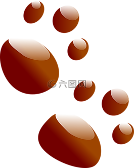 爪子,脚印,狗