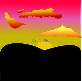 日落,天空,美麗
