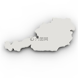 地圖,奧地利,邊框