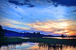 日落,暮光之城,晚上