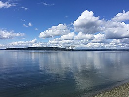 云,水,海灘