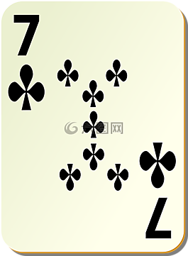 俱樂部,玩撲克牌,七