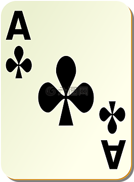 ace,俱樂部,玩撲克牌