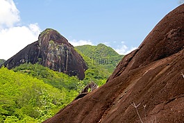 岩,景观,塞舌尔