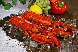 龙虾,食品,井