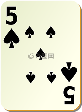 黑桃,五,5