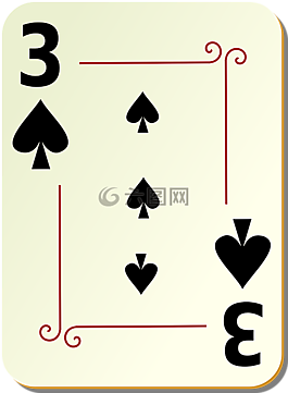 黑桃,三,3