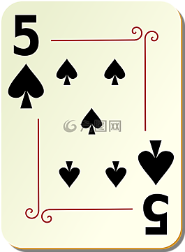黑桃,五,5