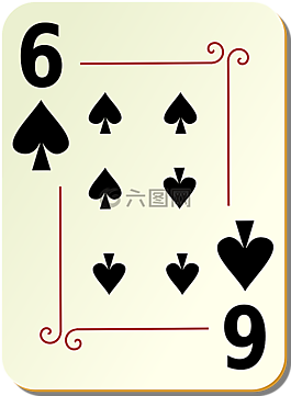 黑桃,六,6