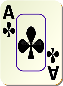 ace,俱樂部,撲克