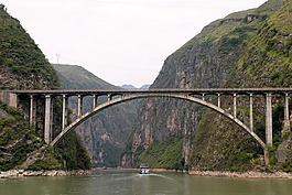 河,峡谷,岩