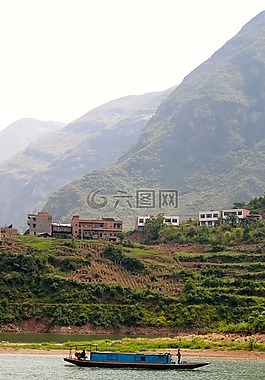 河,峽谷,山