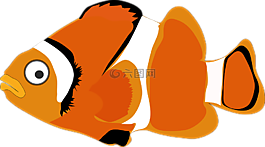 卡通,魚,橙色