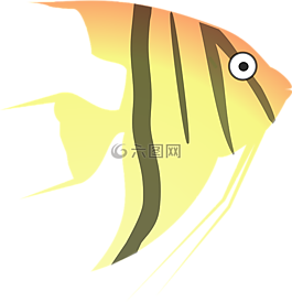 天使,卡通,魚