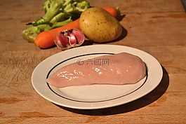 雞,廚師,食品