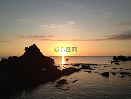 日落,海,浪漫