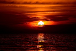 太陽(yáng),日落,海