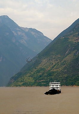 河,峡谷,岩