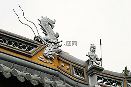 屋頂,中國,龍